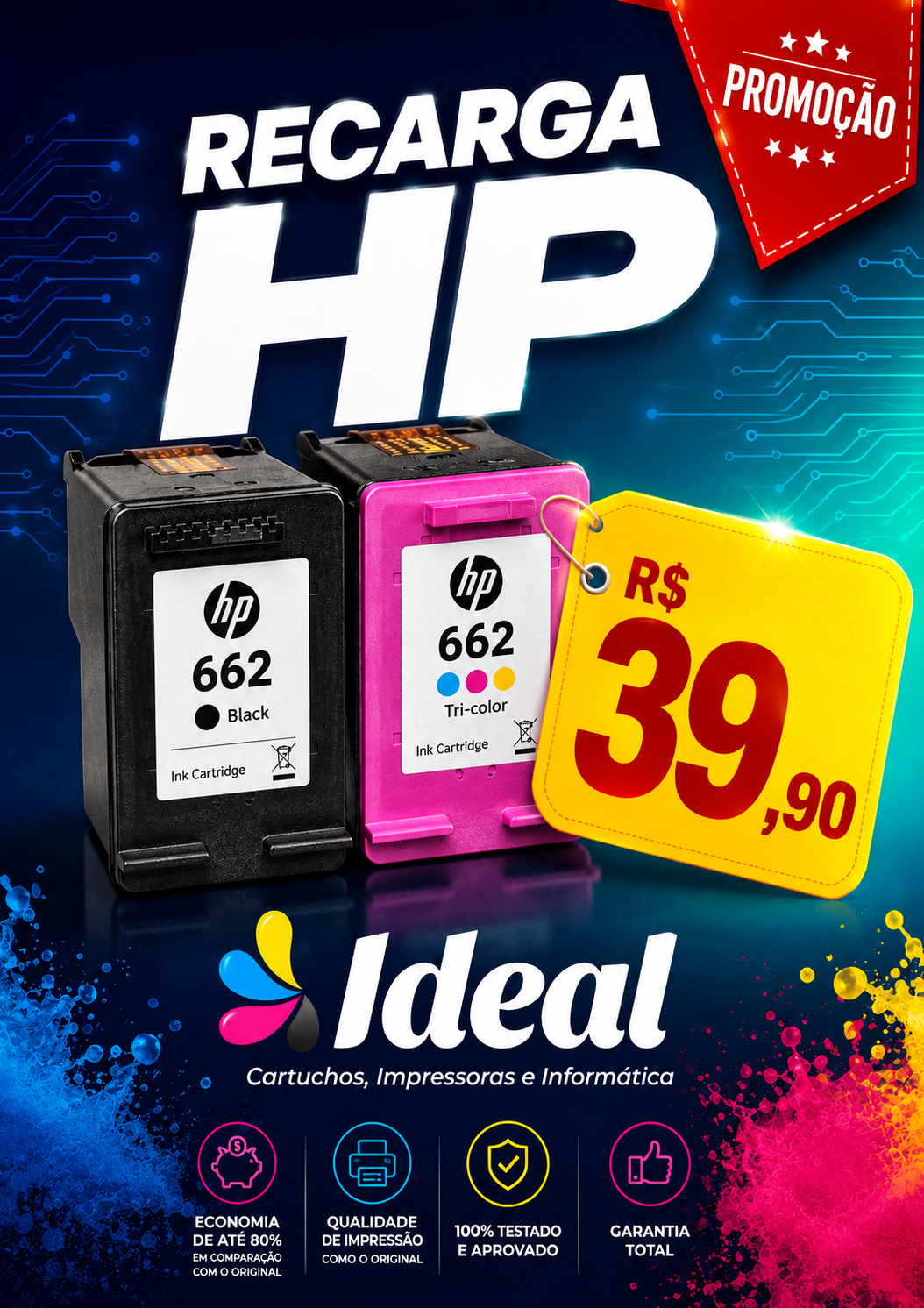Promoção Recarga HP - R$ 39,90